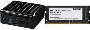 ASRock Industrial NUC 1200 BOX Series NUC BOX-1220P Black Fanned BOX Patriot Signature Line 16GB 260-Pin DDR4 SO-DIMM DDR4 3200 (PC4 25600) Laptop Memory Model PSD416G320081S
