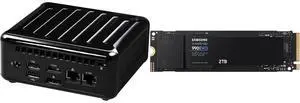 ASRock Industrial 4x4 BOX-5800U SoC Fanned Embedded BOX PC (Include AMD Ryzen 5800U, TPM 2.0 Onboard IC, Supports Quad display, 1 x HDMI 2.0a, 3 x DP (2 from Type C)) SAMSUNG 990 EVO SSD 2TB, PCIe Gen 4x4, Gen 5x2 M.2 2280 NVMe Internal Sol