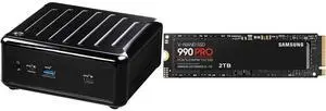 ASRock Industrial NUC BOX-1165G7 Fanned BOX Barebone (Include Intel 11th CPU i7 ) SAMSUNG 990 PRO 2TB SSD, PCIe Gen4 M.2 2280, Seq. Read Speeds Up-to 7,450MB/s for High End Computing, Gaming, and Heavy Duty Workstations (MZ-V9P2T0B/AM) Non-
