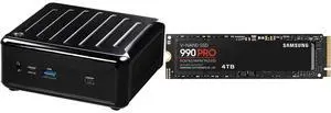 ASRock NUC BOX-N97 Black Fanned Embedded BOX PC SAMSUNG 990 PRO SSD 4TB PCIe 4.0 M.2 2280 Internal Solid State Hard Drive, Seq. Read Speeds Up to 7,450 MB/s for High End Computing, Gaming, and Heavy Duty Workstations, MZ-V9P4T0B/AM