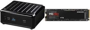 ASRock Industrial NUC BOX-1165G7 Fanned BOX Barebone (Include Intel 11th CPU i7 ) SAMSUNG 990 PRO SSD 4TB PCIe 4.0 M.2 2280 Internal Solid State Hard Drive, Seq. Read Speeds Up to 7,450 MB/s for High End Computing, Gaming, and Heavy Duty Wo