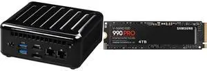 ASRock Industrial NUC 1200 BOX Series NUC BOX-1220P Black Fanned BOX SAMSUNG 990 PRO SSD 4TB PCIe 4.0 M.2 2280 Internal Solid State Hard Drive, Seq. Read Speeds Up to 7,450 MB/s for High End Computing, Gaming, and Heavy Duty Workstations, M