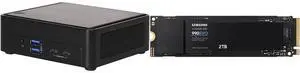 ASRock Industrial NUCS BOX-155H Slim Type Fanned Barebone SAMSUNG 990 EVO SSD 2TB, PCIe Gen 4x4, Gen 5x2 M.2 2280 NVMe Internal Solid State Drive, Speeds Up to 5,000MB/s, Upgrade Storage for PC Computer, Laptop, MZ-V9E2T0B/AM, Black