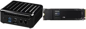 ASRock Industrial NUC 1200 BOX Series NUC BOX-1220P Black Fanned BOX SAMSUNG 990 EVO SSD 2TB, PCIe Gen 4x4, Gen 5x2 M.2 2280 NVMe Internal Solid State Drive, Speeds Up to 5,000MB/s, Upgrade Storage for PC Computer, Laptop, MZ-V9E2T0B/AM, Bl