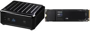 ASRock Industrial NUC BOX-1340P/D5 Black Barebone Systems - Mini-PC (13th Gen Intel CPU, support Quad display, USB 4) SAMSUNG 990 EVO SSD 2TB, PCIe Gen 4x4, Gen 5x2 M.2 2280 NVMe Internal Solid State Drive, Speeds Up to 5,000MB/s, Upgrade S