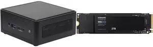 ASRock Industrial AI Accelerated NUC BOX-155H Fanned Barebone DDR5 5600MHz up to 96GB (48GB per DIMM) (include Intel® Core™ Ultra 7 155H CPU (Meteor Lake-H))(Dua 2.5 GbE ethernet ) SAMSUNG 990 EVO SSD 2TB, PCIe Gen 4x4, Gen 5x2 M.2 2280 NVM