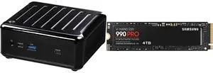 ASRock Industrial NUC BOX-1340P/D5 Black Barebone Systems - Mini-PC (13th Gen Intel CPU, support Quad display, USB 4) SAMSUNG 990 PRO SSD 4TB PCIe 4.0 M.2 2280 Internal Solid State Hard Drive, Seq. Read Speeds Up to 7,450 MB/s for High End