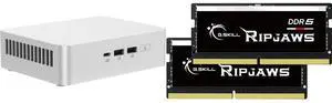 ASUS NUC 15 Pro+ Barebone Mini PC with Intel Series 2 Core Ultra 9 285H, 2x DDR5 SO-Dimm Slots, Dual Storage Design, Thunderbolt™ 4, Wi-Fi 7, Aluminum Chassis  - Memory and Storage Sold Separately G.SKILL Ripjaws SO-DIMM 64GB (2 x 32GB) 262