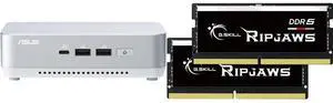 ASUS NUC 14 Pro+ Barebone with Intel 14thGen Core Ultra 9 185H (NPU Support), up to 96GB DDR5 RAM, Dual Storage, Thunderbolt 4, Wi-Fi 6E & Bluetooth 5.3, Silver Aluminum Chassis, with VESA Mount G.SKILL Ripjaws SO-DIMM 64GB (2 x 32GB) 262-P