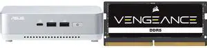 ASUS NUC 14 Pro+ Barebone with Intel 14thGen Core Ultra 9 185H (NPU Support), up to 96GB DDR5 RAM, Dual Storage, Thunderbolt 4, Wi-Fi 6E & Bluetooth 5.3, Silver Aluminum Chassis, with VESA Mount CORSAIR Vengeance 32GB 262-Pin DDR5 SO-DIMM D