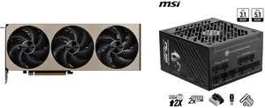GPU PSU Combo -  MSI RTX 5080 16G INSPRIE 3X OC Bundle with  MSI MPG A1000GS PCIE5