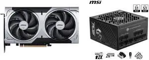 GPU PSU Combo -  MSI RTX 5060 Ti 8G VENTUS 2X OC PLUS Bundle with  MSI MPG A850GS PCIE5