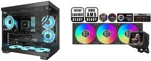 PCCOOLER CPS C3 T500 ARGB PC Case, Dual-Chamber Mid-Tower ATX Case, Desktop Computer Case w/ 6 ARGB Fans Pre-installed w/ Fan Hub, Column-Free Design, Tempered Glass, USB 3.1 Gen 2 Type-C, Black PCCOOLER CPS GT360 ARGB Display AIO CPU Liqui PCCOOLER CPS C3 T500 ARGB PC Case, Dual-Chamber Mid-Tower ATX Case, Desktop Computer Case w/ 6 ARGB Fans Pre-installed w/ Fan Hub, Column-Free Design, Tempered Glass, USB 3.1 Gen 2 Type-C, Black PCCOOLER CPS GT360 ARGB Display AIO CPU Liqui