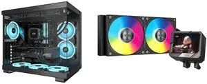 PCCOOLER CPS C3 T500 ARGB PC Case, Dual-Chamber Mid-Tower ATX Case, Desktop Computer Case w/ 6 ARGB Fans Pre-installed w/ Fan Hub, Column-Free Design, Tempered Glass, USB 3.1 Gen 2 Type-C, Black PCCOOLER CPS GT240 ARGB Display AIO CPU Liqui PCCOOLER CPS C3 T500 ARGB PC Case, Dual-Chamber Mid-Tower ATX Case, Desktop Computer Case w/ 6 ARGB Fans Pre-installed w/ Fan Hub, Column-Free Design, Tempered Glass, USB 3.1 Gen 2 Type-C, Black PCCOOLER CPS GT240 ARGB Display AIO CPU Liqui