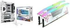 Motherboard Memory Combo -  ASUS X870 AYW GAMING WIFI W Bundle with  Corsair CMH32GX5M2B6000Z30WCB