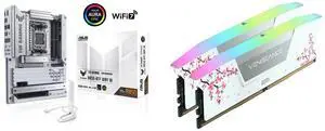 Motherboard Memory Combo -  ASUS TUF GAMING B850-BTF WIFI W Bundle with  Corsair CMH32GX5M2B6000Z30WCB