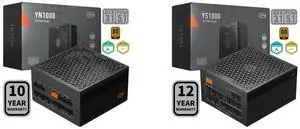 PCCOOLER CPS YN1000 Fully Modular Power Supply, 80 PLUS Gold 1000W PSU, 12V-2x6 Cable, ATX 3.1 & PCIe 5.1 Ready, 105°C Rated Japanese Capacitors, ECO Mode, 135mm FDB Fan, 10 Years Warranty PCCOOLER CPS YS1000 Fully Modular Power Supply, 80