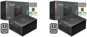 PCCOOLER CPS YS1000 Fully Modular Power Supply, 80 PLUS Gold 1000W PSU, 12V-2x6 Cable, ATX 3.1 & PCIe 5.1 Ready, 105°C Rated Japanese Capacitors, ECO Mode, 135mm FDB Fan, 12 Years Warranty PCCOOLER CPS YS850 Fully Modular Power Supply, 80 P