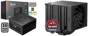 PCCOOLER CPS YN1000 Fully Modular Power Supply, 80 PLUS Gold 1000W PSU, 12V-2x6 Cable, ATX 3.1 & PCIe 5.1 Ready, 105°C Rated Japanese Capacitors, ECO Mode, 135mm FDB Fan, 10 Years Warranty PCCOOLER CPS RZ820 Dual Tower CPU Air Cooler, 8 Hea