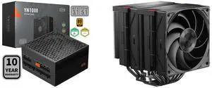 PCCOOLER CPS YN1000 Fully Modular Power Supply, 80 PLUS Gold 1000W PSU, 12V-2x6 Cable, ATX 3.1 & PCIe 5.1 Ready, 105°C Rated Japanese Capacitors, ECO Mode, 135mm FDB Fan, 10 Years Warranty PCCOOLER CPS RZ620 Dual Tower CPU Air Cooler, 6 Hea