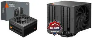 PCCOOLER CPS KN850 Fully Modular Power Supply, 80 PLUS Gold 850W PSU, Native 12V-2x6 Connector, ATX 3.1 & PCIe 5.1 Ready, Dual CPU Power Cables, 105°C Rated Japanese Capacitors, P3-KN850-G1F PCCOOLER CPS RZ820 Dual Tower CPU Air Cooler, 8 H