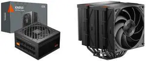 PCCOOLER CPS KN850 Fully Modular Power Supply, 80 PLUS Gold 850W PSU, Native 12V-2x6 Connector, ATX 3.1 & PCIe 5.1 Ready, Dual CPU Power Cables, 105°C Rated Japanese Capacitors, P3-KN850-G1F PCCOOLER CPS RZ620 Dual Tower CPU Air Cooler, 6 H