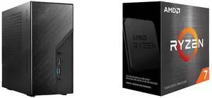 ASRock DESKMINI X300W AMD X300 mini PC Barebone AMD AM4 Socket W/O CPU  HDMI,DisplayPort, D-Sub Gigabit LAN 155 x 155 x 80 mm (1.92L) AMD Ryzen 7 5700X - Ryzen 7 5000 Series Vermeer (Zen 3) 8-Core 3.4 GHz Socket AM4 65W None Integrated Grap