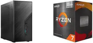 ASRock DESKMINI X300W AMD X300 mini PC Barebone AMD AM4 Socket W/O CPU  HDMI,DisplayPort, D-Sub Gigabit LAN 155 x 155 x 80 mm (1.92L) AMD Ryzen 7 5700G - Ryzen 7 5000 G-Series Cezanne (Zen 3) 8-Core 3.8 GHz Socket AM4 65W AMD Radeon Graphic