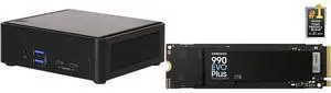 ASRock Industrial NUCS BOX-155H Slim Type Fanned Barebone SAMSUNG 990 EVO PLUS SSD 1TB, PCIe Gen 4x4 | Gen 5x2 M.2 2280, Speeds Up-to 7,150 MB/s, Upgrade Storage for PC/Laptops, HMB Technology and Intelligent Turbowrite 2.0 (MZ-V9S1T0B/AM)