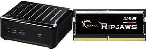 ASRock 4X4 BOX-7640U DDR5 2.5 Gigabit LAN WiFi-6E Barebone System G.SKILL Ripjaws SO-DIMM 32GB 262-Pin DDR5 SO-DIMM DDR5 4800 (PC4 38400) Laptop Memory Model F5-4800S4039A32GX1-RS