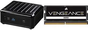 ASRock 4X4 BOX-7640U DDR5 2.5 Gigabit LAN WiFi-6E Barebone System CORSAIR Vengeance 32GB 262-Pin DDR5 SO-DIMM DDR5 5600 (PC5 44800) Laptop Memory Model CMSX32GX5M1A5600C48