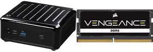 ASRock Industrial NUC BOX-1340P/D5 Black Barebone Systems - Mini-PC (13th Gen Intel CPU, support Quad display, USB 4) CORSAIR Vengeance 32GB 262-Pin DDR5 SO-DIMM DDR5 5600 (PC5 44800) Laptop Memory Model CMSX32GX5M1A5600C48