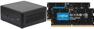 ASRock Industrial 4X4 BOX-AI340 Barebone Systems- Mini-PC (AMD Ryzen™ AI 5 340 CPU Kraken Point APU, DDR5 5600, support Quad-Display, USB4, Fanned BOX) Single Unit - Memory and Storage Sold Separately Crucial 32GB (2 x 16GB) 262-Pin DDR5 SO