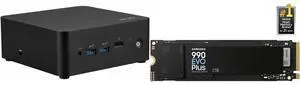 MSI Cubi NUC 13MQG 203BUS Mini Barebone PC, Intel Core i5-1345U vPro Entperise (Windows OS, RAM, HDD are not included)  Cubi13MQG203B SAMSUNG 990 EVO PLUS SSD 1TB, PCIe Gen 4x4 | Gen 5x2 M.2 2280, Speeds Up-to 7,150 MB/s, Upgrade Storage fo