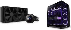 CPU Cooler Computer Case Combo -  NZXT RL-KN240-B1 Bundle with  NZXT CM-H91FB-01