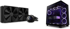 CPU Cooler Computer Case Combo -  NZXT RL-KN280-B1 Bundle with  NZXT CM-H91FB-01