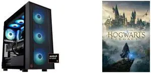 ABS Eurus Ruby Gaming PC - Windows 11 - AMD Ryzen 7 9800X3D - GeForce RTX 5090 - DLSS 4 - AI-Powered Performance - 32GB DDR5 6400MHz - 2TB M.2 NVMe SSD - ER9800X3D50904 Hogwarts Legacy - PC [Steam Game Code]