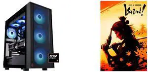 ABS Eurus Ruby Gaming PC - Windows 11 - AMD Ryzen 7 9800X3D - GeForce RTX 5090 - DLSS 4 - AI-Powered Performance - 32GB DDR5 6400MHz - 2TB M.2 NVMe SSD - ER9800X3D50903 Like a Dragon: Ishin! - PC [Online Game Code]