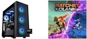ABS Eurus Ruby Gaming PC - Windows 11 - AMD Ryzen 7 9800X3D - GeForce RTX 5090 - DLSS 4 - AI-Powered Performance - 32GB DDR5 6400MHz - 2TB M.2 NVMe SSD - ER9800X3D50903 Ratchet & Clank: Rift Apart - PC [Steam Code, UNITED STATES]