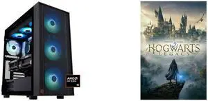 ABS Eurus Ruby Gaming PC - Windows 11 - AMD Ryzen 9 9950X3D - GeForce RTX 5090 - DLSS 4 - AI-Powered Performance - 32GB DDR5 6400 - 2TB M.2 NVMe SSD - ER9950X3D50902 Hogwarts Legacy - PC [Steam Game Code]