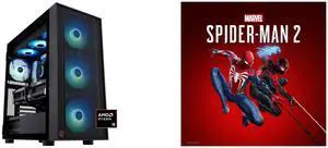 ABS Eurus Ruby Gaming PC - Windows 11 - AMD Ryzen 9 9950X3D - GeForce RTX 5090 - DLSS 4 - AI-Powered Performance - 32GB DDR5 6400 - 2TB M.2 NVMe SSD - ER9950X3D50902 Marvel's Spider-Man 2 - PC [Steam Code, UNITED STATES]