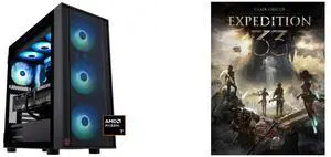 ABS Eurus Ruby Gaming PC - Windows 11 - AMD Ryzen 7 9800X3D - GeForce RTX 5090 - DLSS 4 - AI-Powered Performance - 32GB DDR5 6400MHz - 2TB M.2 NVMe SSD - ER9800X3D50904 Clair Obscur: Expedition 33 - PC [Steam Online Game Code]