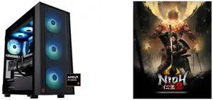 ABS Eurus Ruby Gaming PC - Windows 11 - AMD Ryzen 7 9800X3D - GeForce RTX 5090 - DLSS 4 - AI-Powered Performance - 32GB DDR5 6400MHz - 2TB M.2 NVMe SSD - ER9800X3D50904 Nioh 2: The Complete Edition [Online Game Code]
