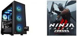 ABS Eurus Ruby Gaming PC - Windows 11 - AMD Ryzen 7 9800X3D - GeForce RTX 5090 - DLSS 4 - AI-Powered Performance - 32GB DDR5 6400MHz - 2TB M.2 NVMe SSD - ER9800X3D50904 NINJA GAIDEN 2 Black for PC [Steam Online Game Code]