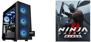 ABS Eurus Ruby Gaming PC - Windows 11 - AMD Ryzen 7 9800X3D - GeForce RTX 5090 - DLSS 4 - AI-Powered Performance - 32GB DDR5 6400MHz - 2TB M.2 NVMe SSD - ER9800X3D50903 NINJA GAIDEN 2 Black for PC [Steam Online Game Code]