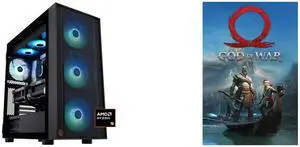 ABS Eurus Ruby Gaming PC - Windows 11 - AMD Ryzen 9 9950X3D - GeForce RTX 5090 - DLSS 4 - AI-Powered Performance - 32GB DDR5 6400 - 2TB M.2 NVMe SSD - ER9950X3D50902 God of War - PC [Steam Online Game Code]