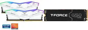 Memory SSD Combo -  Team Group FF4D516G6000HC38ADC01 Bundle with  Team Group TM8FFE001T0C129