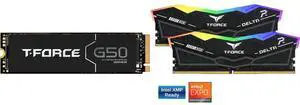 SSD Memory Combo -  Team Group TM8FFE001T0C129 Bundle with  Team Group FF3D516G6000HC38ADC01