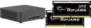 ASUS NUC 15 Pro RNUC15CRKU70000U Black Barebone System w/ Intel Ultra 7 255H CPU, Integrated - Intel Arc 140T Graphics ,US cord, Single Unit - Memory and Storage Sold Separately G.SKILL Ripjaws SO-DIMM 32GB (2 x 16GB) 262-Pin DDR5 SO-DIMM D