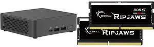 ASUS NUC 15 Pro RNUC15CRKU50000U Black Barebone System w/ Intel Ultra 5 225H CPU, Integrated - Intel Arc 130T Graphics ,US cord, Single Unit - Memory and Storage Sold Separately G.SKILL Ripjaws SO-DIMM 32GB (2 x 16GB) 262-Pin DDR5 SO-DIMM D